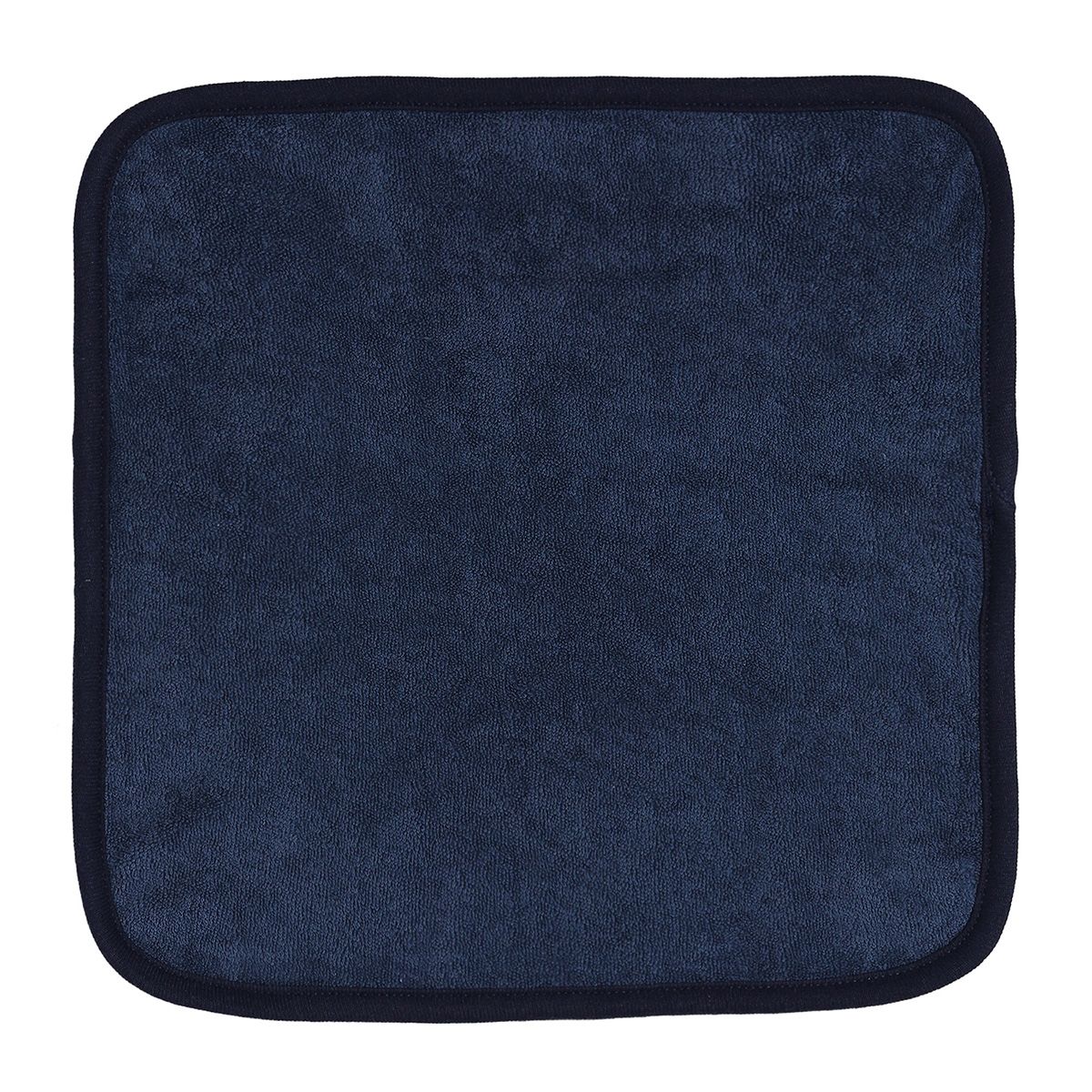 Baby Unisex Red and Navy Cotton Washcloths Pack of 4 Solid and Striped Bath Essentials