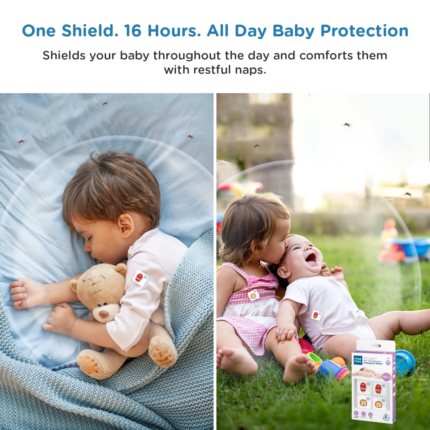Mee Mee Multipurpose Natural Mosquito Repellent Patch for Babies & Kids - 24 Pieces