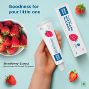 Mee Mee Fluoride-Free Mild Toddler Toothpaste Strawberry Flavour Pack of 2 with Triple Calcium Phosphate - 70g Each