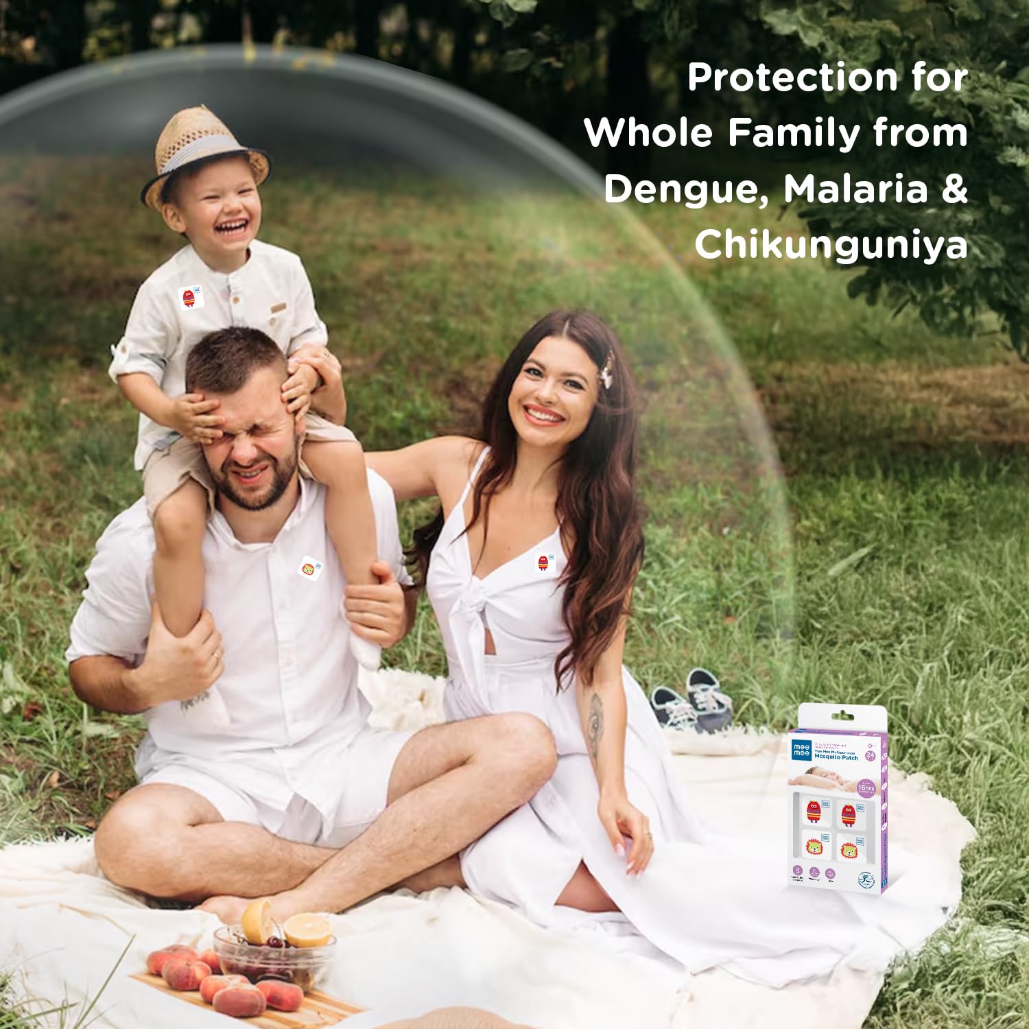 Mee Mee Multipurpose Natural Mosquito Repellent Patch for Babies & Kids - 24 Pieces