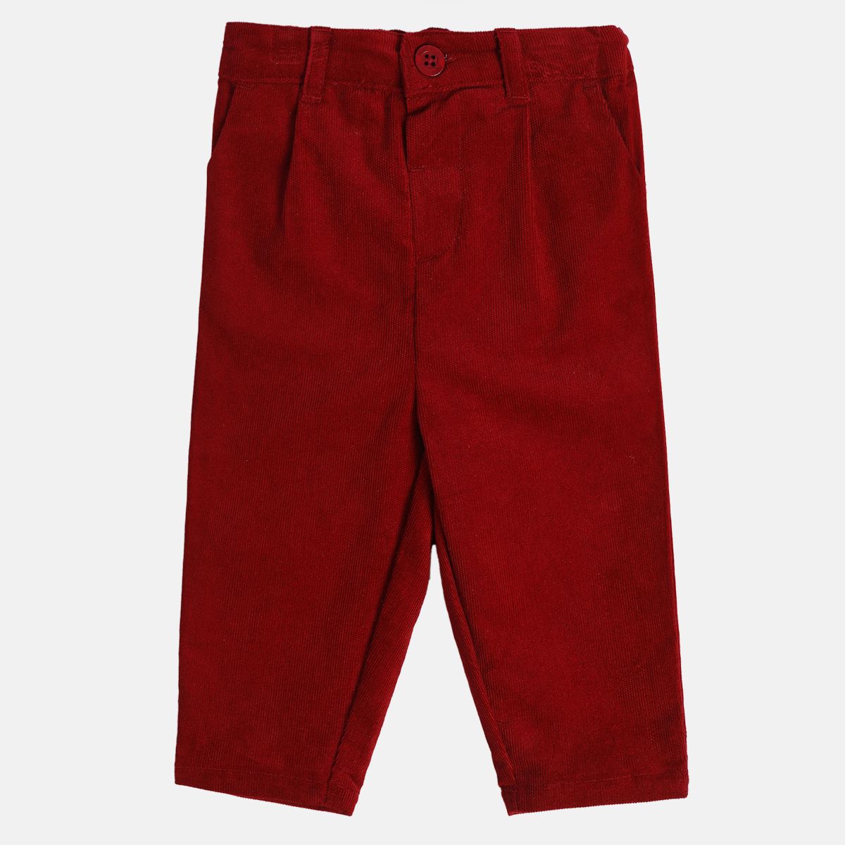 Boys Cotton Full Sleeves Solid Coordinate Set - Red