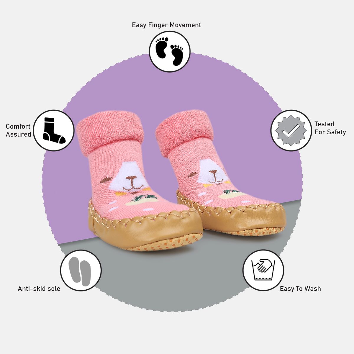Girls Pink Moccains
