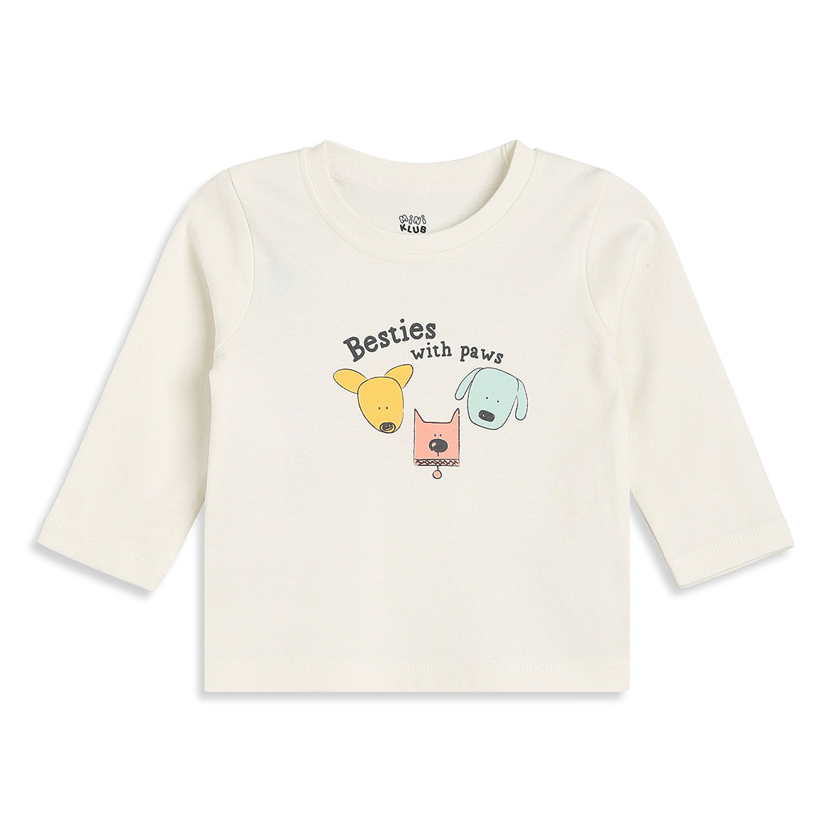 Baby Boys Orange and Cream Knit Tops Pack of 2 Regular Fit Casual Wear