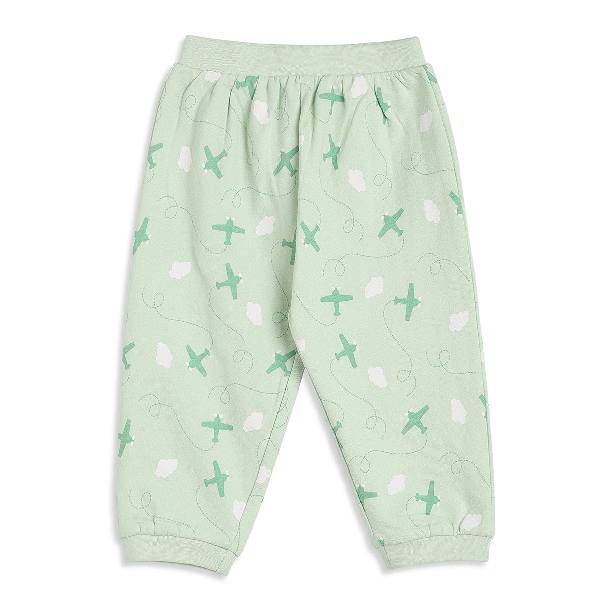 Baby Boys Mint and Peach Knit Bottoms Pack of 2 Regular Fit Casual Wear