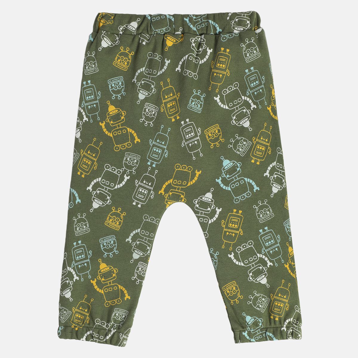 Boys Olive Green / Red Allarround Elastic Full Length Knit Bottom