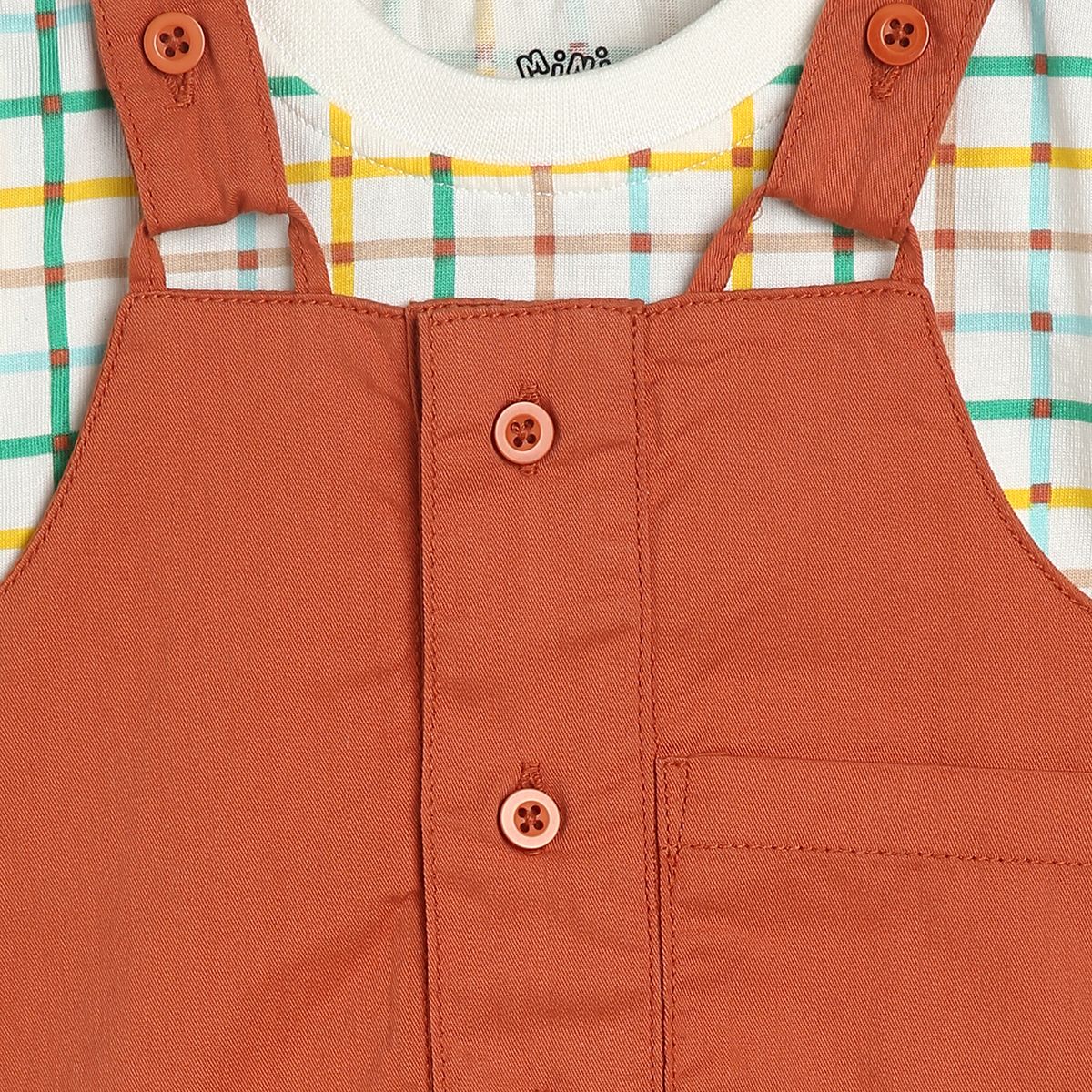 Boys Multicolor Pack Of 2 Dungaree Set