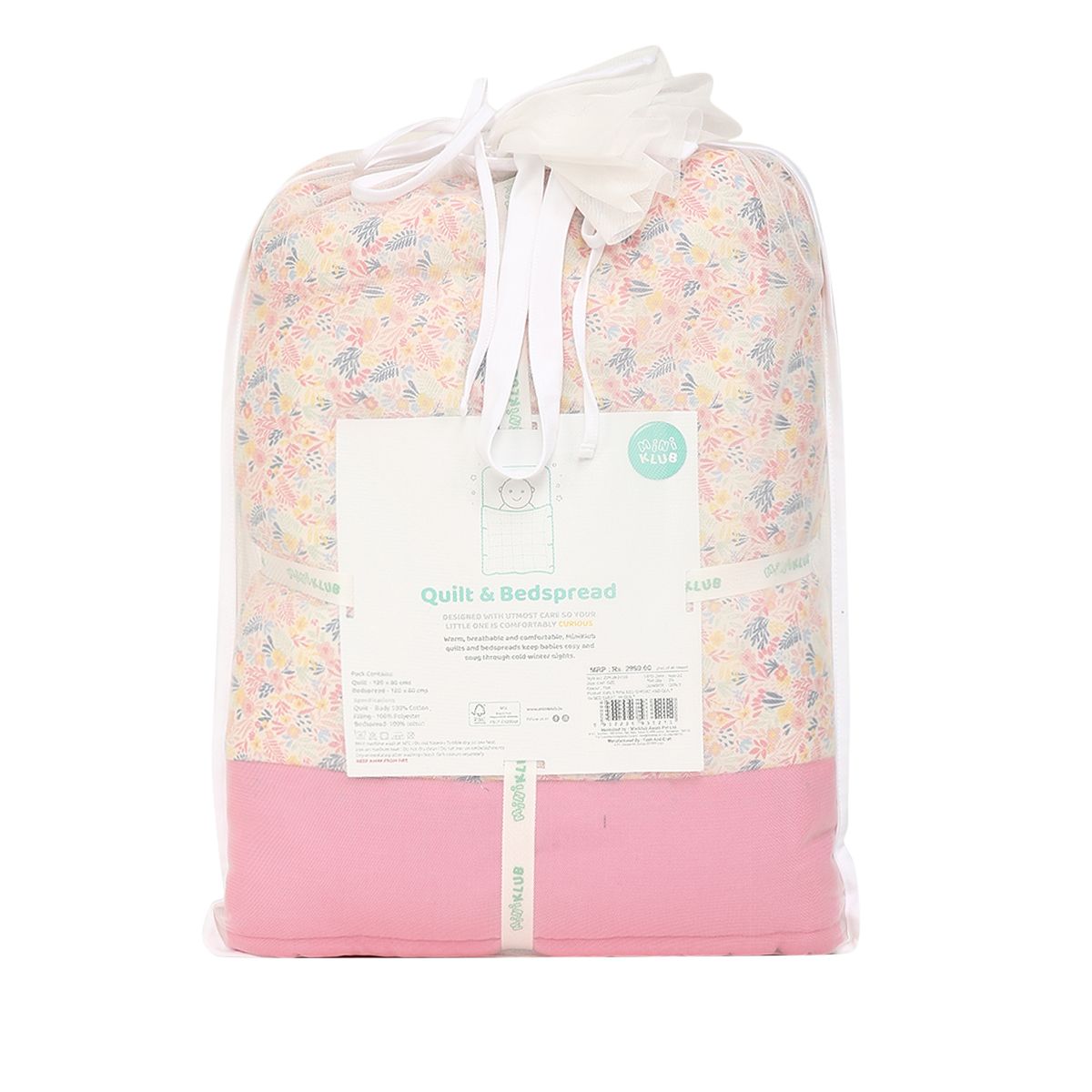 Girls Pink Floral Print Mat