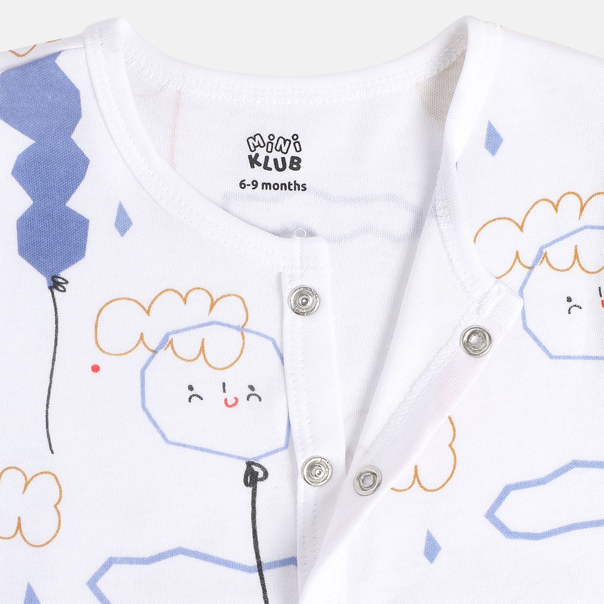 Boys Cotton Pack Of 2 Half sleeves Cartoon Printed Front Open Vest - Navy Blue & White