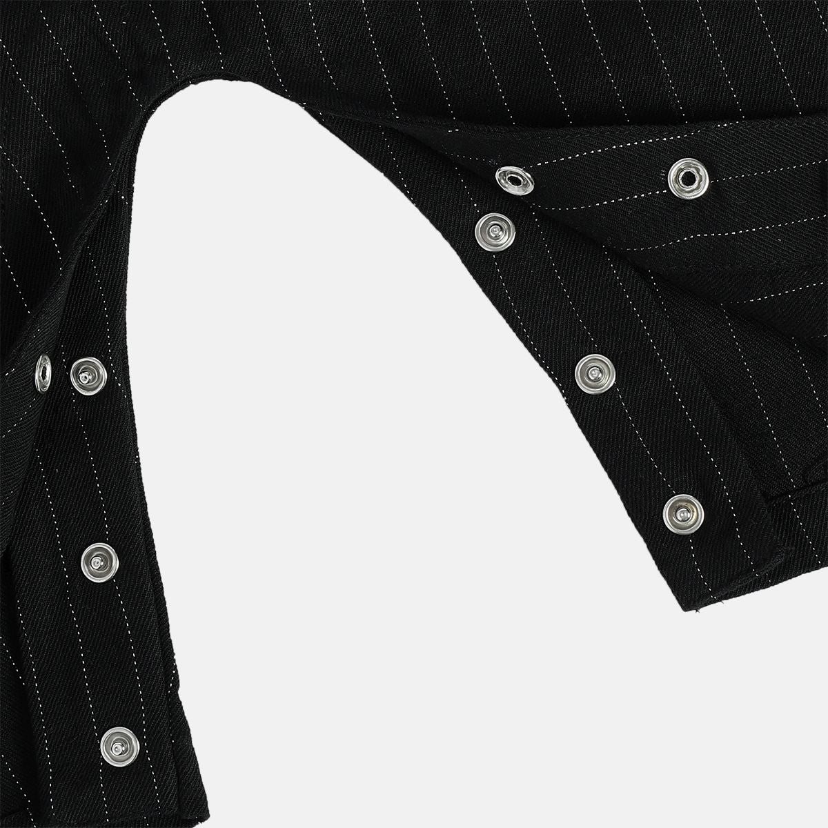 Boys Cotton Full Sleeves Striped Coordinate Set - White & Black