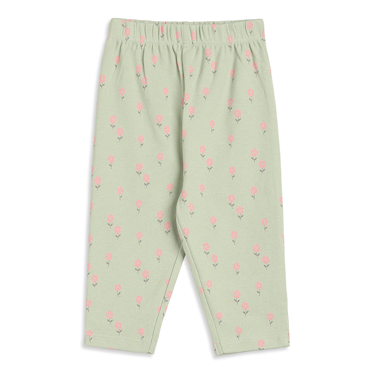 Baby Girls Green & Pink Knit Bottoms Pack of 2 Regular Fit Casual Wear