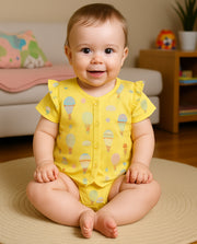 Girls Yellow/Blue Front Open Vest