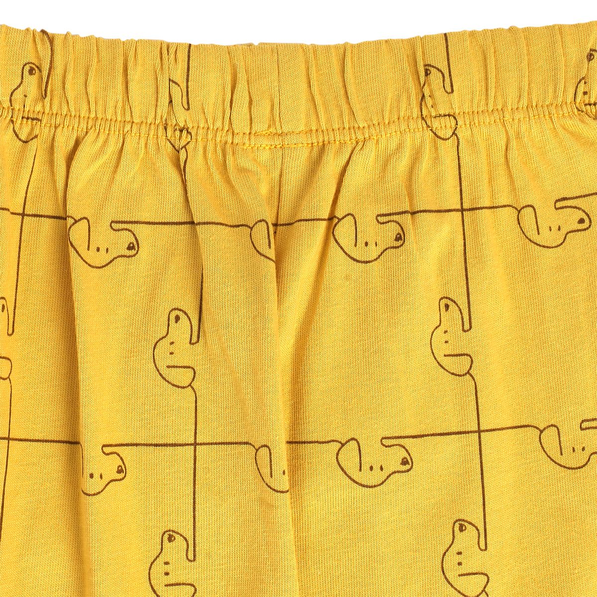 Boys Yellow Pack Of 2 T-Shirt And Bottom