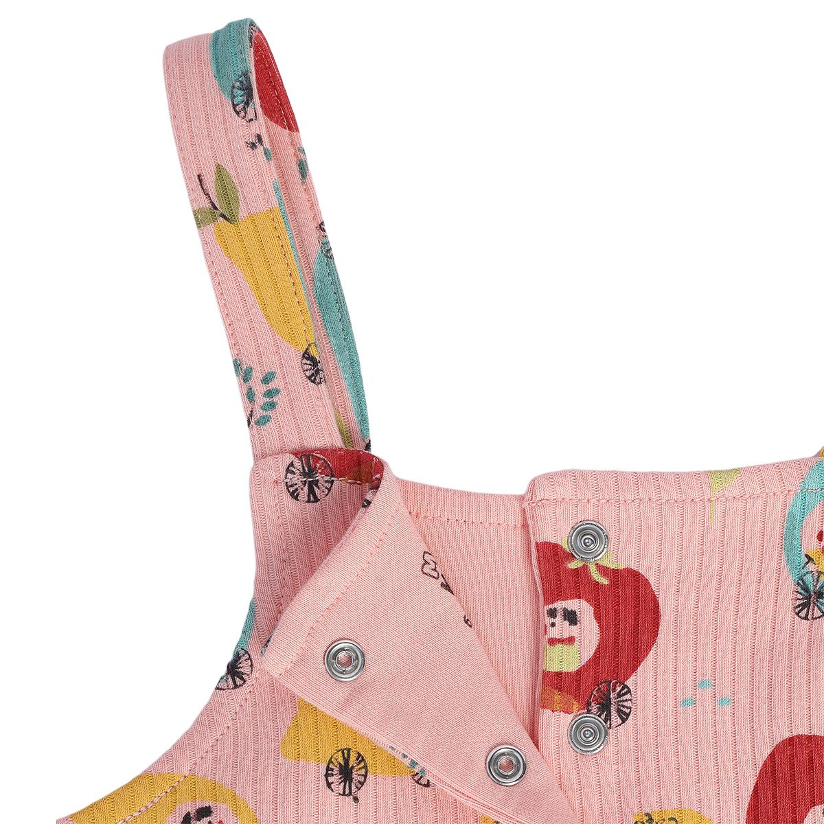 Girls Multicolor Pack Of 2 Dungaree Set