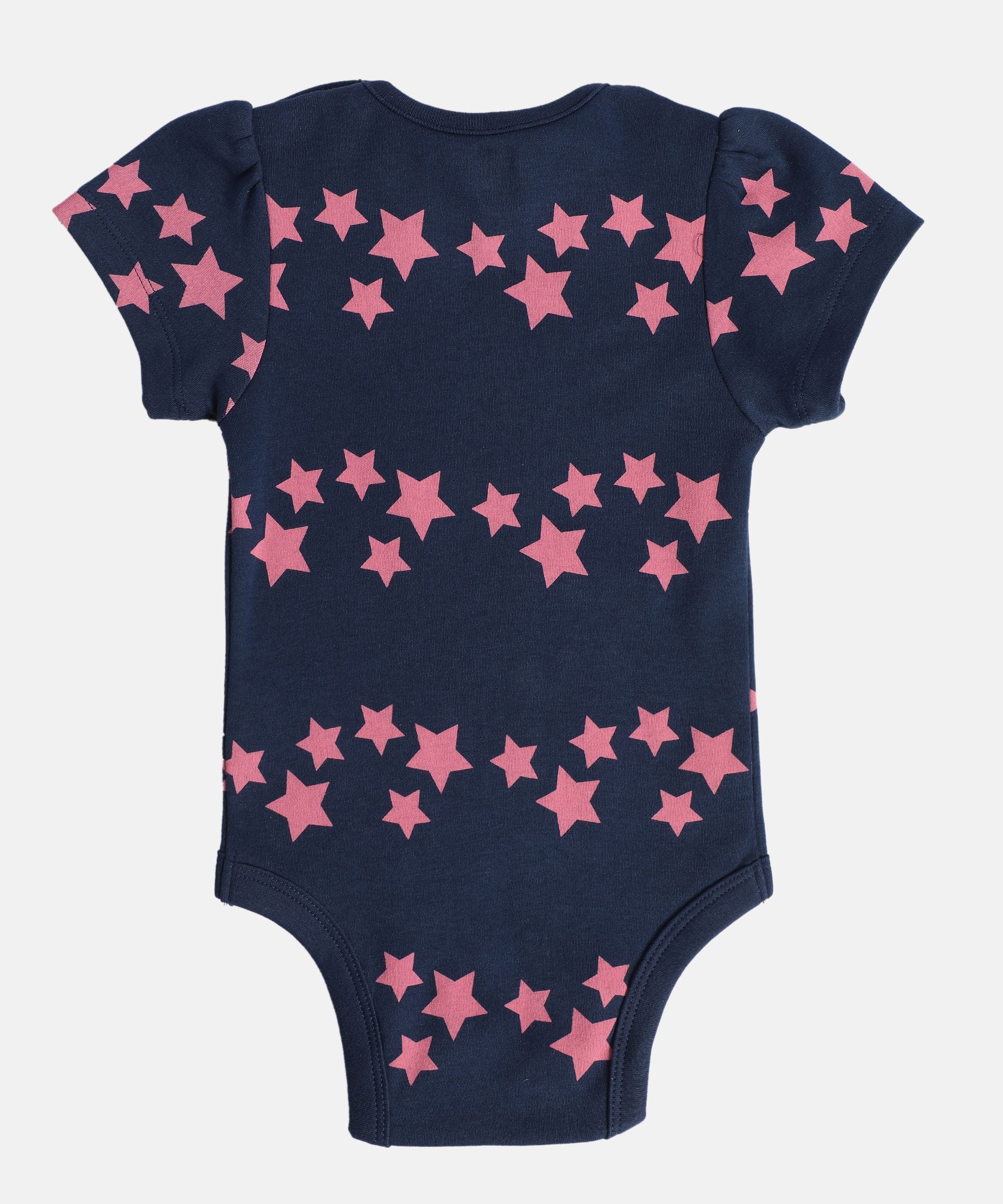Girls Multicolor Pack Of 3 Body Suit