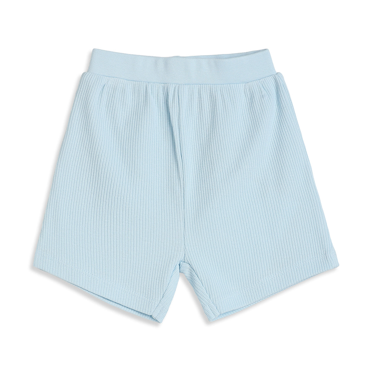 Baby Boys Blue and Cream Knit Shorts Pack of 2 Regular Fit Casual Wear