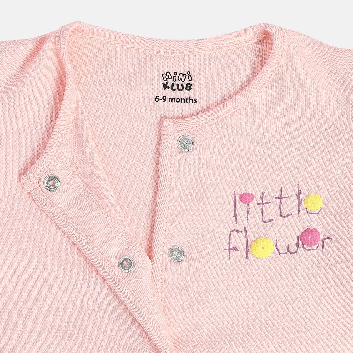 Girls Cotton Pack Of 2 Full Sleeves Flower & Typographic Printed Front Open Vest - Light Pink & Multi