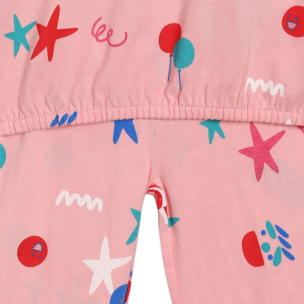 Girls Pink Pack Of 2 Lounge Wear
