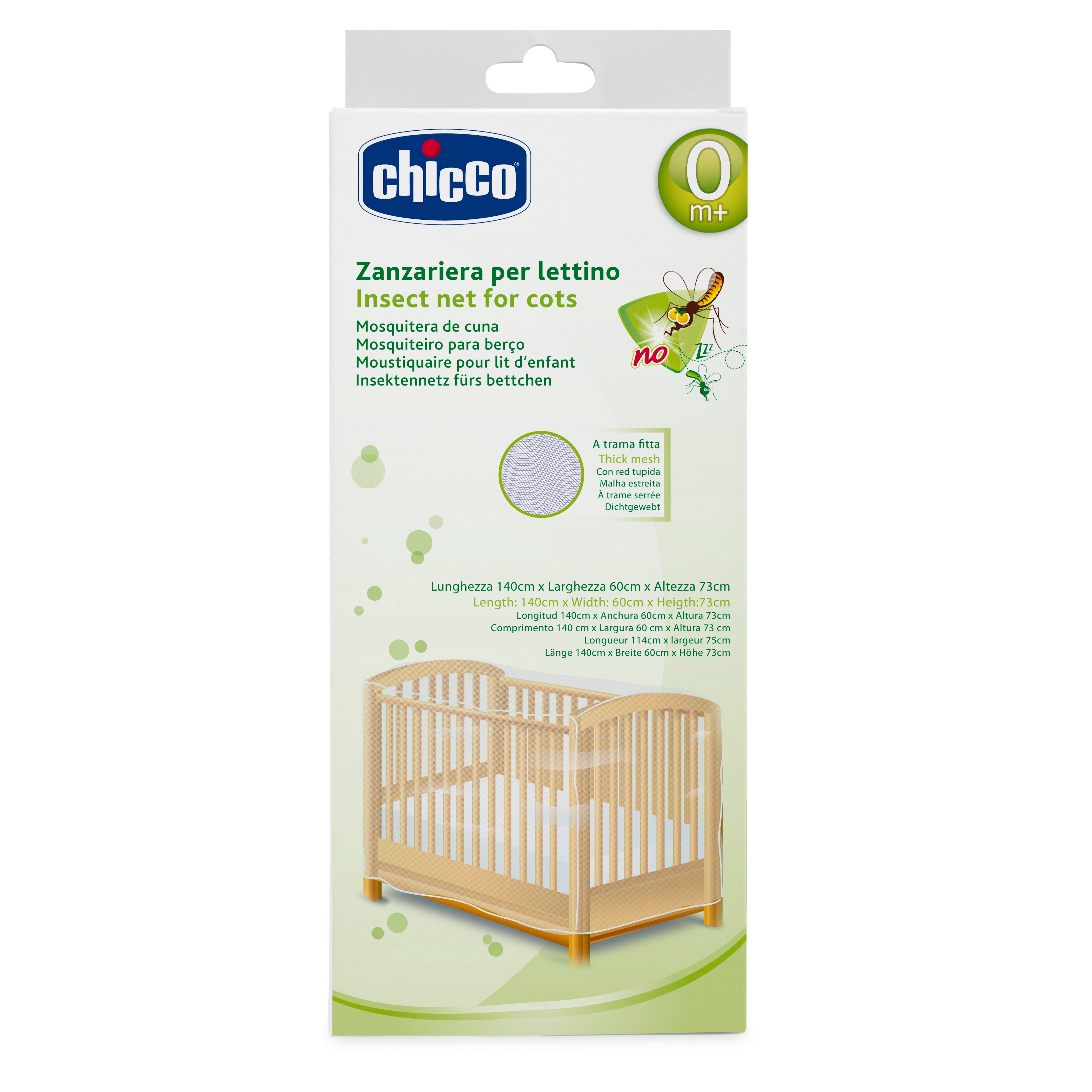 Chicco Baby Cot Mosquito Net with Thick Mesh Protection for Infants - White
