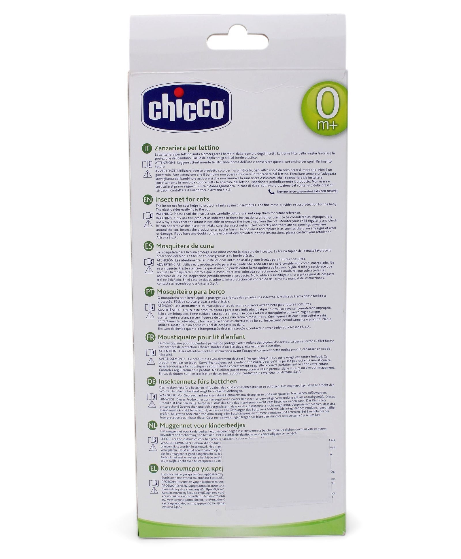 Chicco Baby Cot Mosquito Net with Thick Mesh Protection for Infants - White