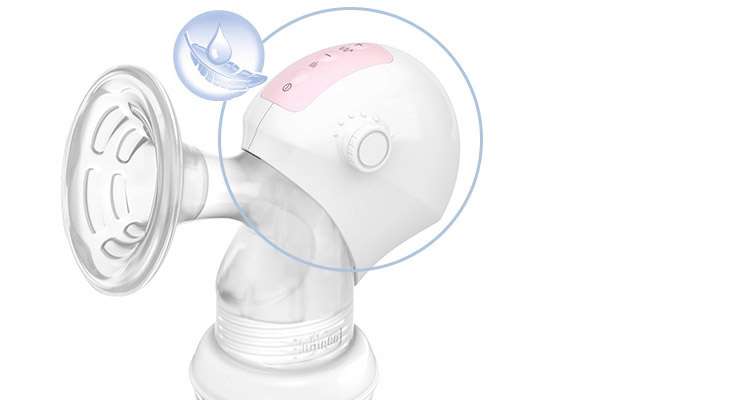 Chicco Electric Breast Pump with Soft Silicone Cushion and Adjustable Suction - White & Pink