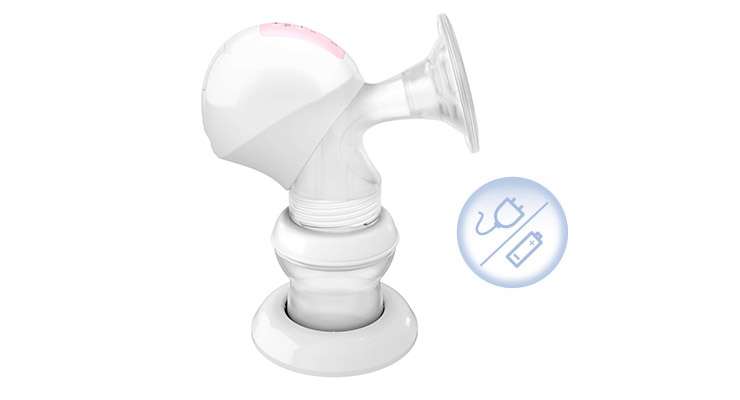 Chicco Electric Breast Pump with Soft Silicone Cushion and Adjustable Suction - White & Pink