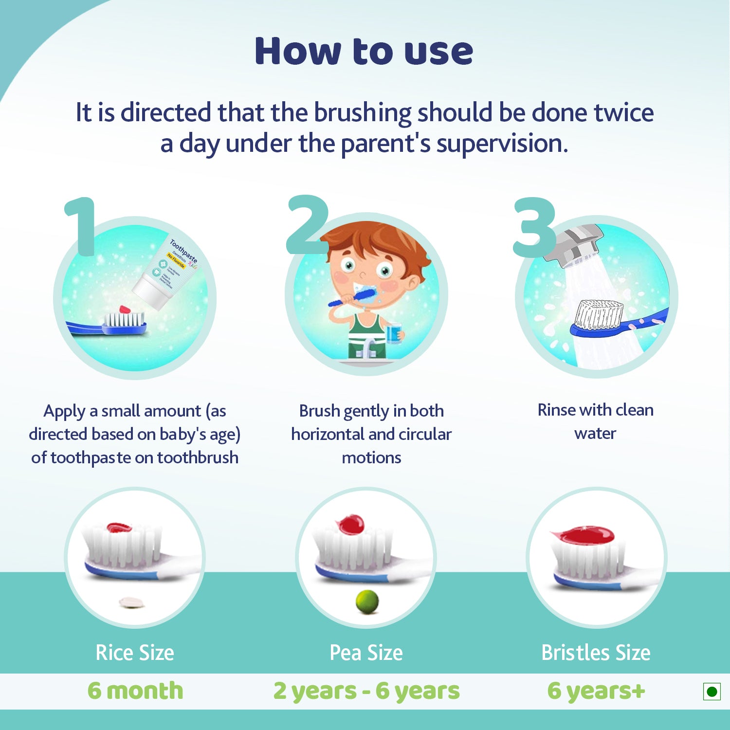 Chicco Kids Apple-Banana Toothpaste for Babies 6 Months to 6 Years with Xylitol and No Fluoride - 50g