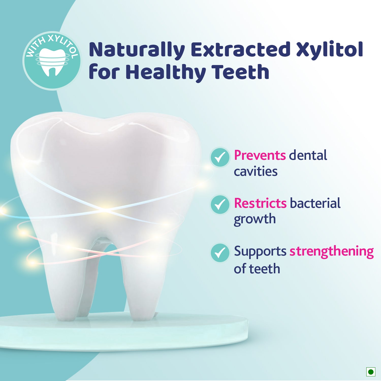 Chicco Kids Strawberry Toothpaste for Babies 12 Months to 6 Years with Xylitol and No Fluoride - 50g