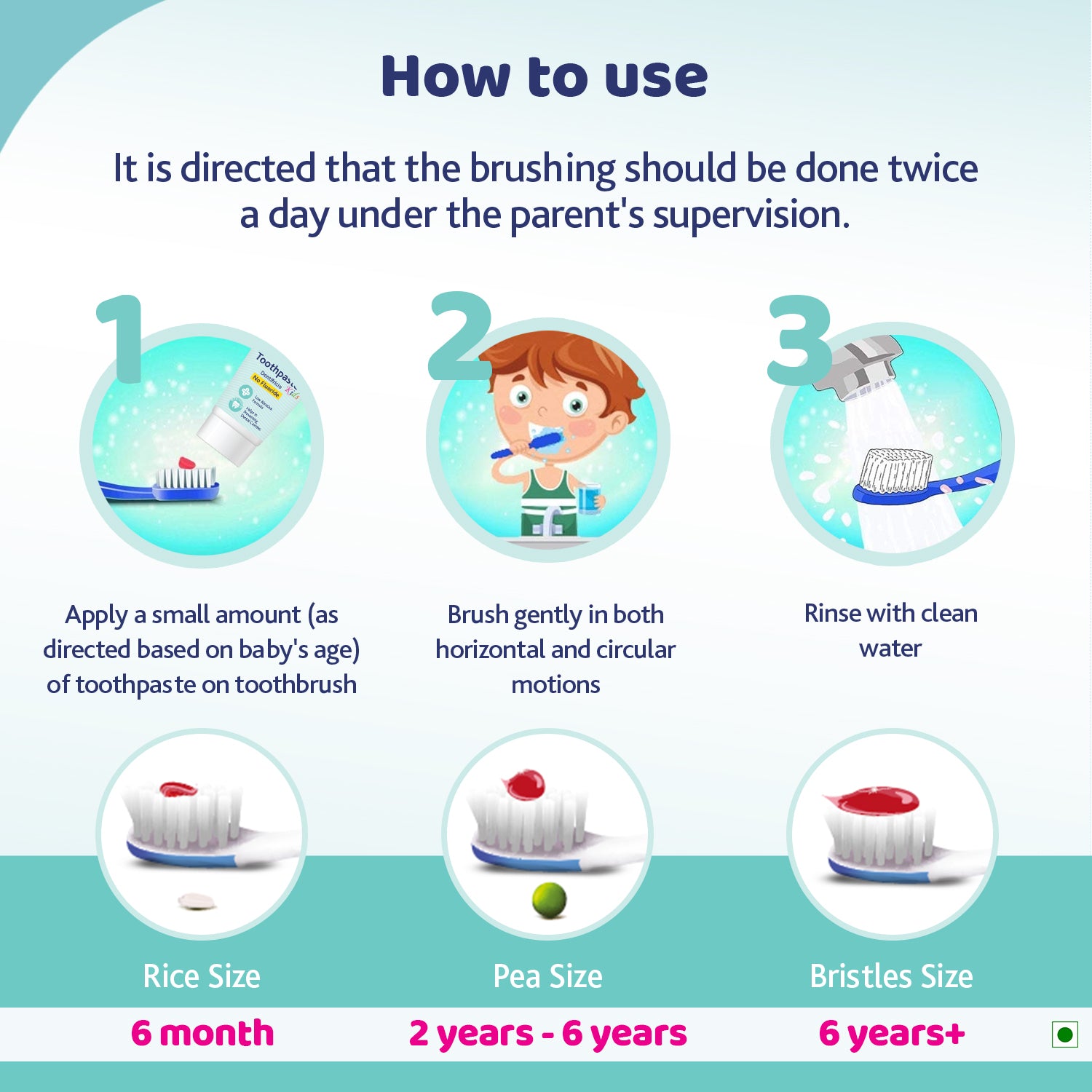 Chicco Kids Strawberry Toothpaste for Babies 12 Months to 6 Years with Xylitol and No Fluoride - 50g