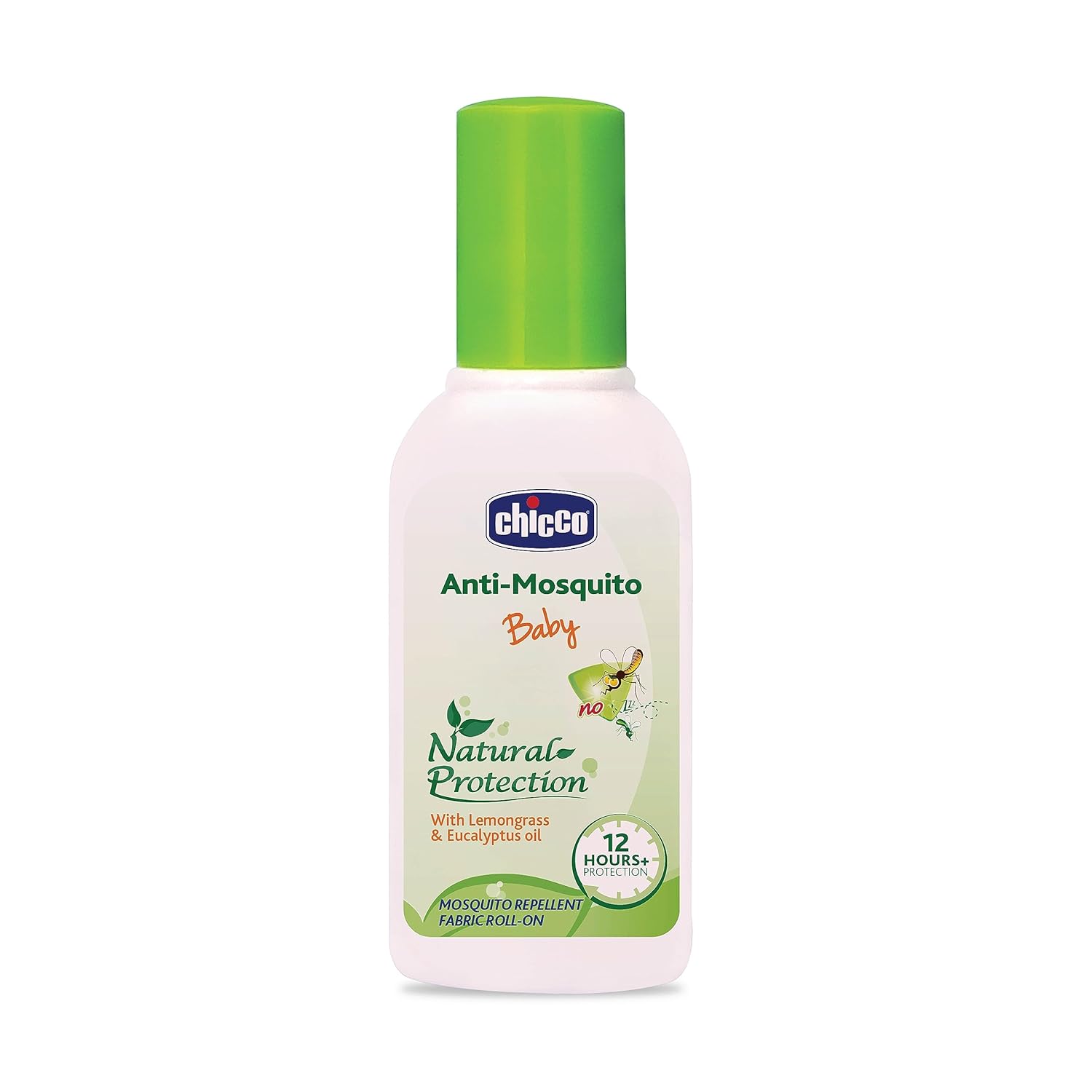 Chicco Anti-Mosquito Baby Fabric Roll-On Value Pack with Natural Oils and 12 Hours Protection - Pack of 2 x 8 ml