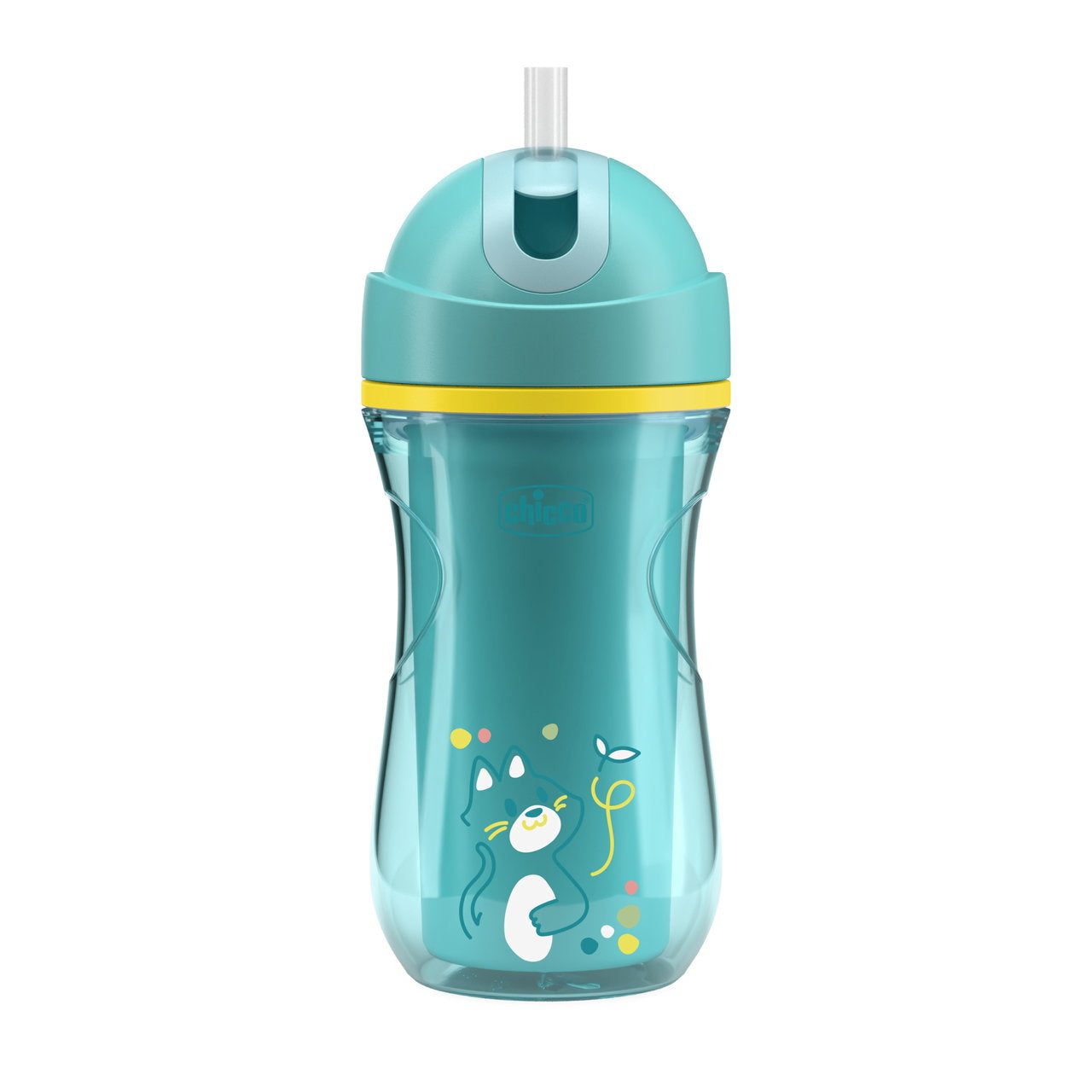Chicco Insulated Sport Cup with Soft Flexible Straw for Toddlers 14M+ - 266 ml