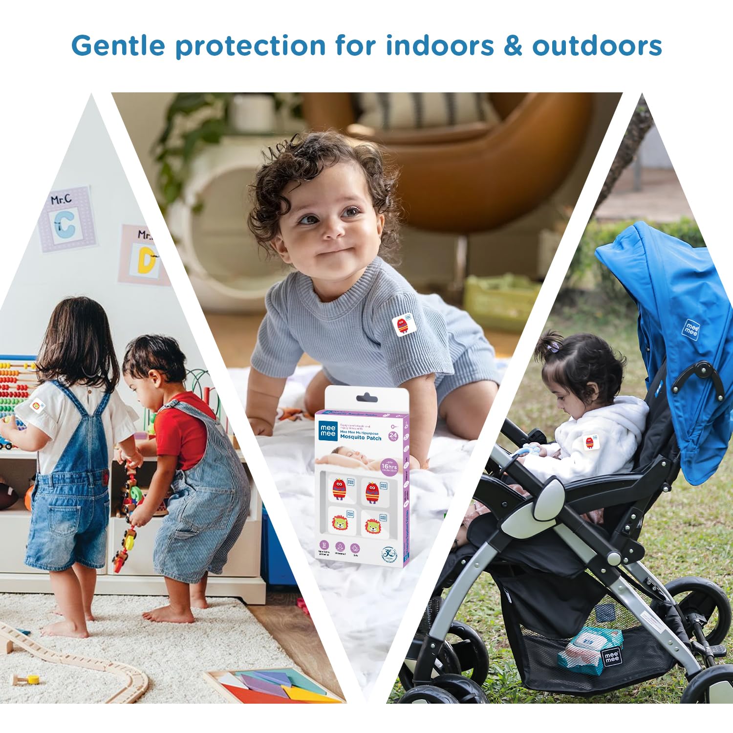 Mee Mee Multipurpose Natural Mosquito Repellent Patch for Babies & Kids - 24 Pieces