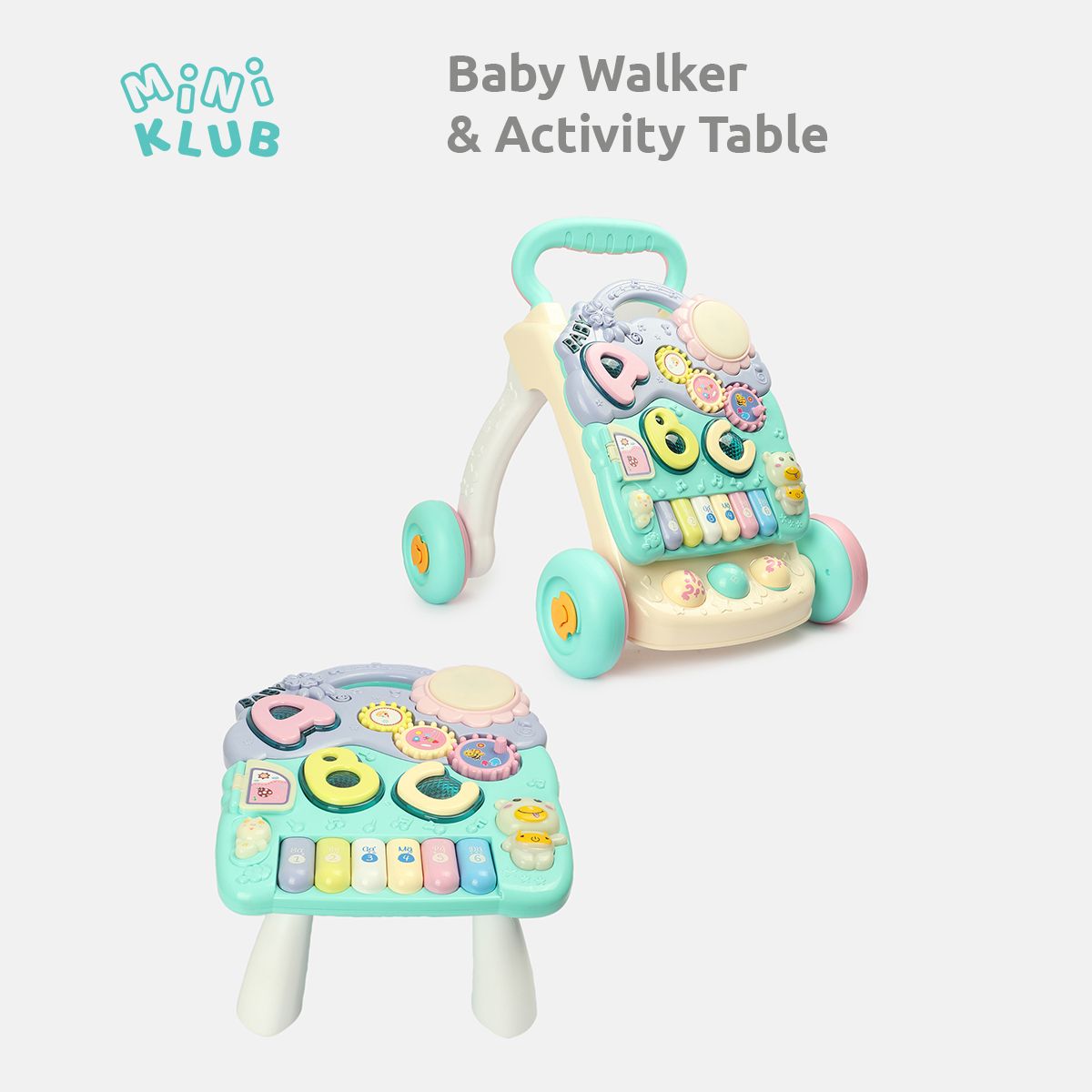 Combo Of Baby Walker & Activity Table