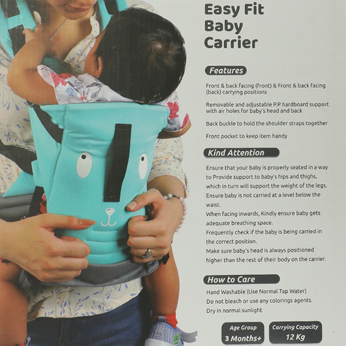 Unisex Black And Red   Baby Carrier