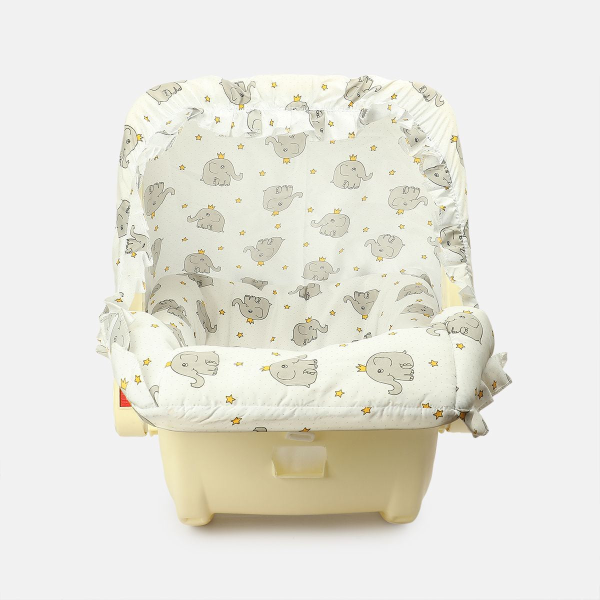 White Printed Baby Carry Cot & Rocker