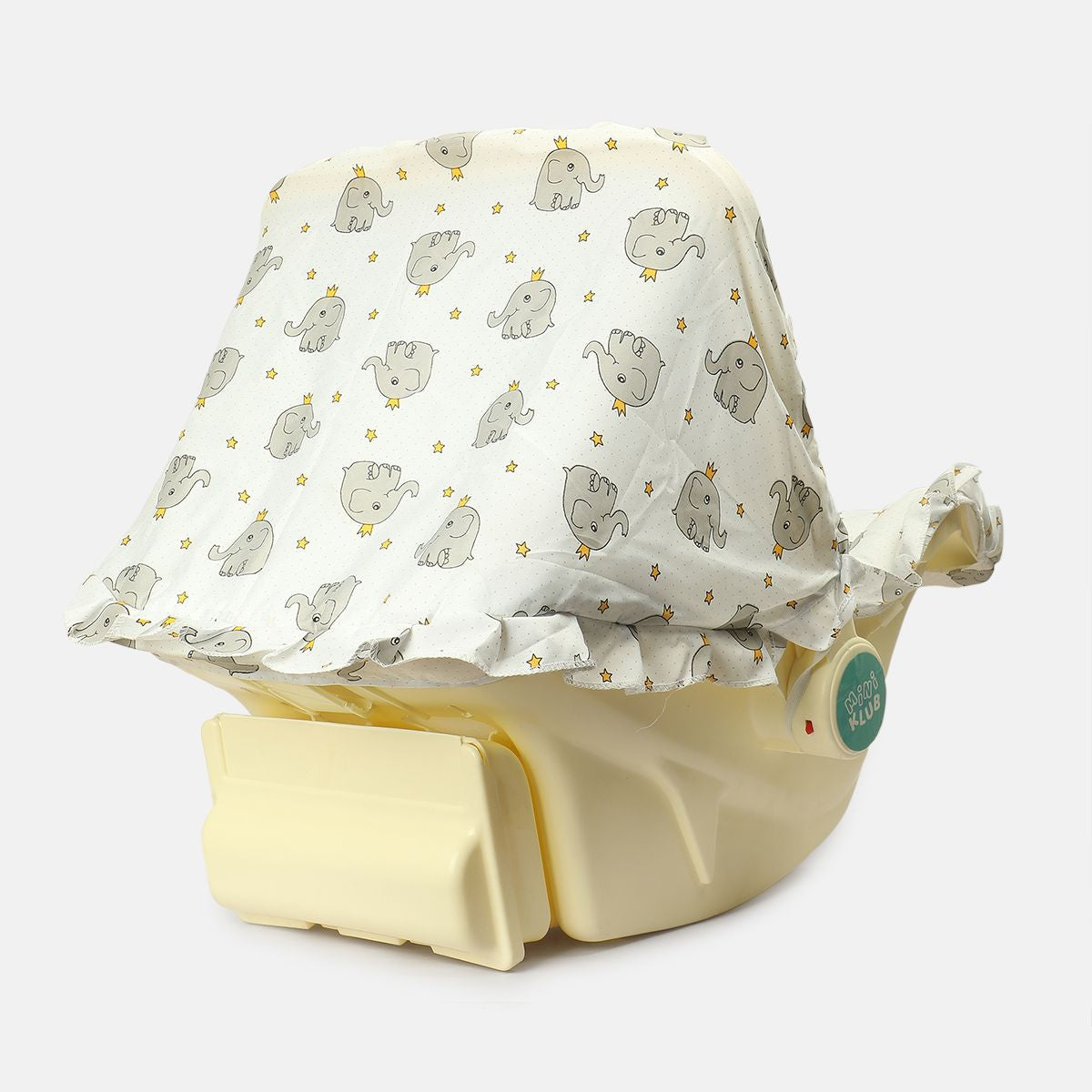 White Printed Baby Carry Cot & Rocker