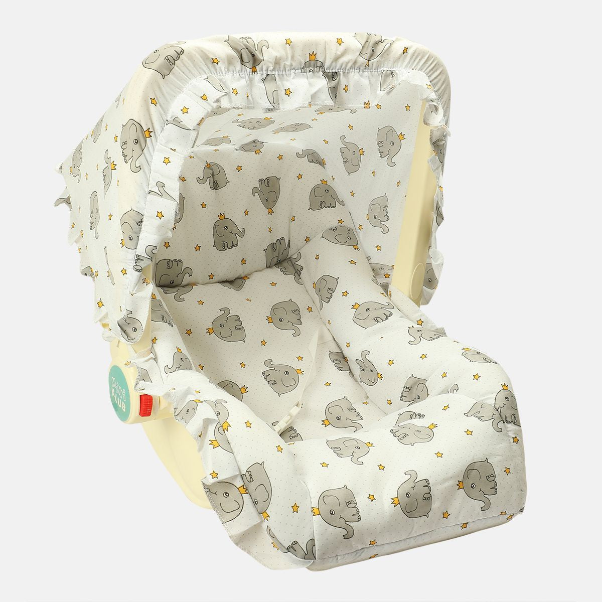 White Printed Baby Carry Cot & Rocker