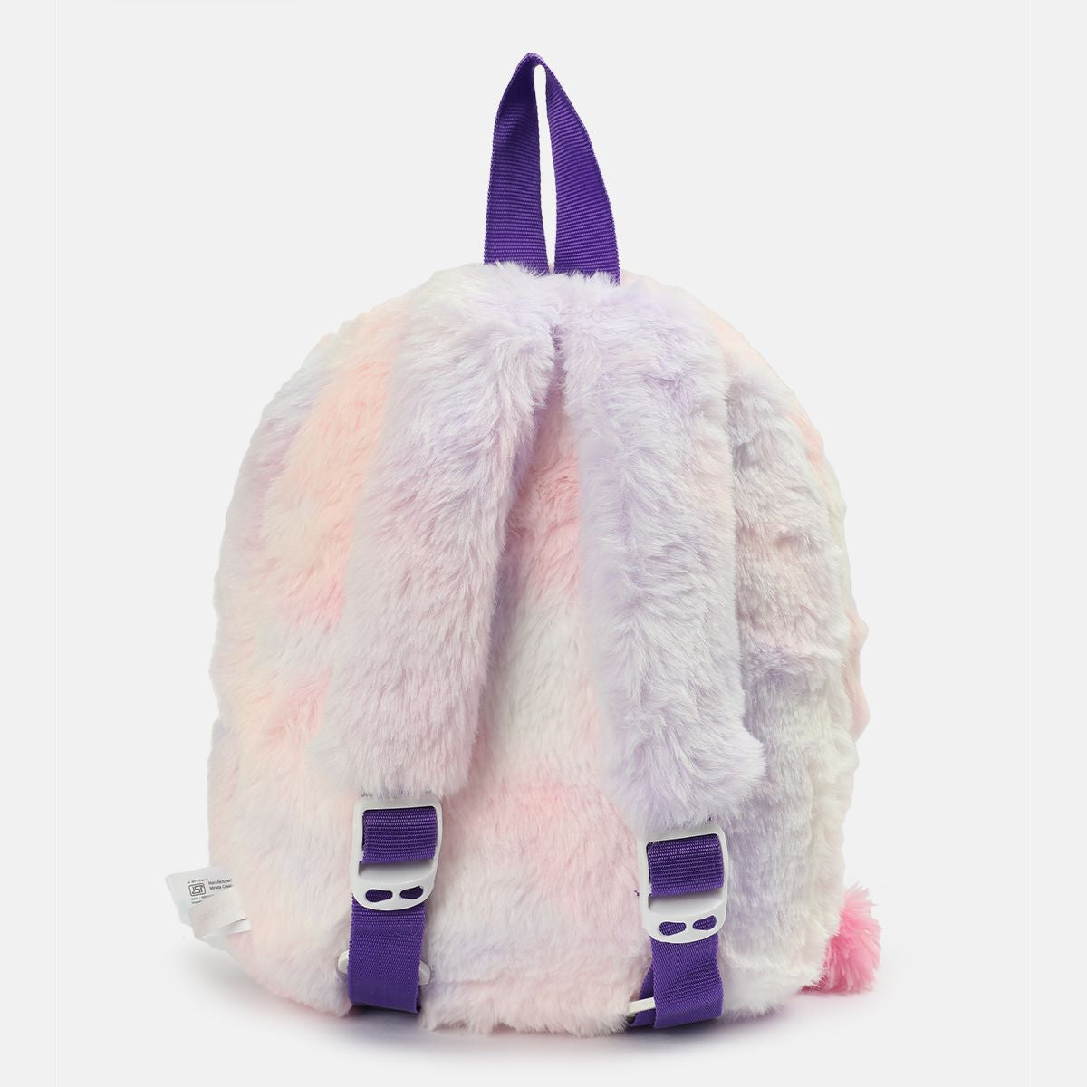 Girls Pink Plush Back Bag Unicorn