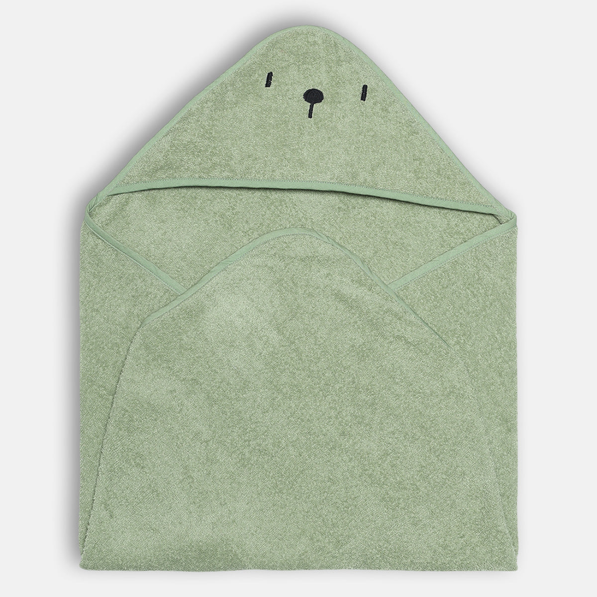 Unisex Solid Hooded Towel, Green