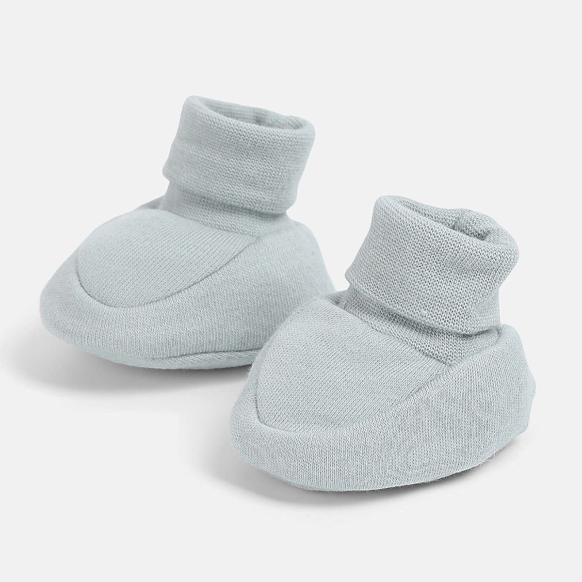 Baby Boys Solid and Printed Booties Set of 2 Pairs, Multicolour