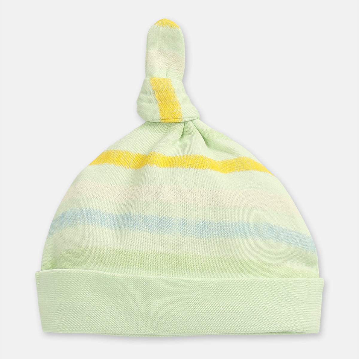 Baby Boys Solid and Striped Cap Set of 2, Multicolour