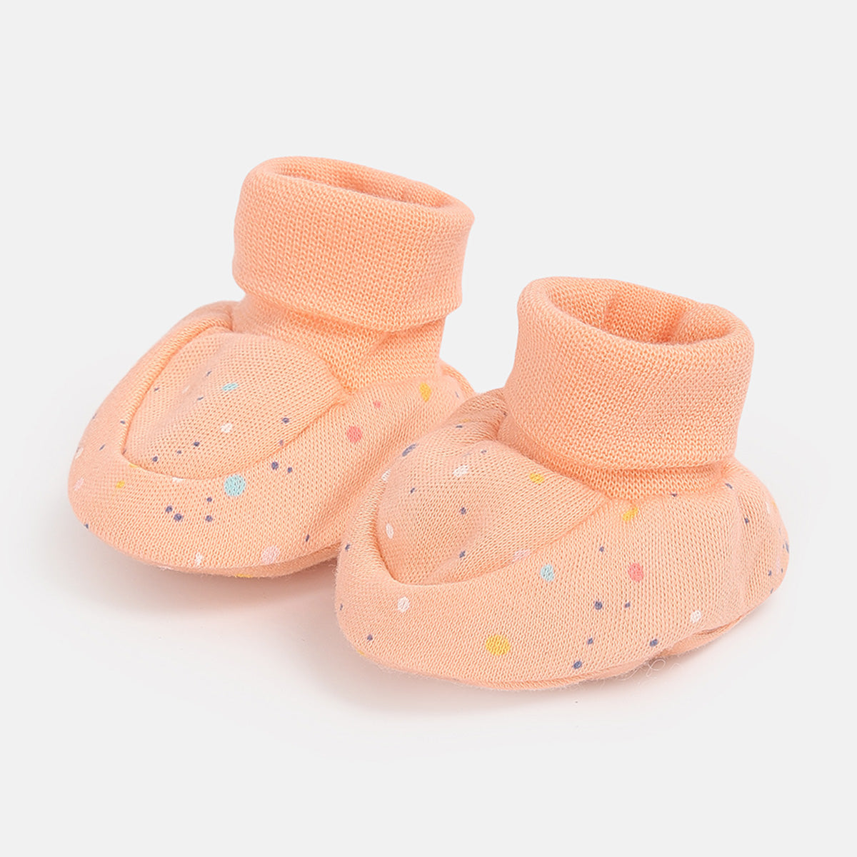 Baby Girls Printed Booties Set of 2 Pairs, Multicolour