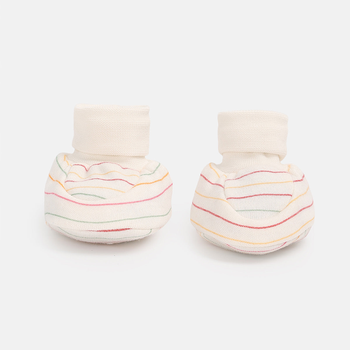 Baby Girls Printed Booties Set of 2 Pairs, Multicolour