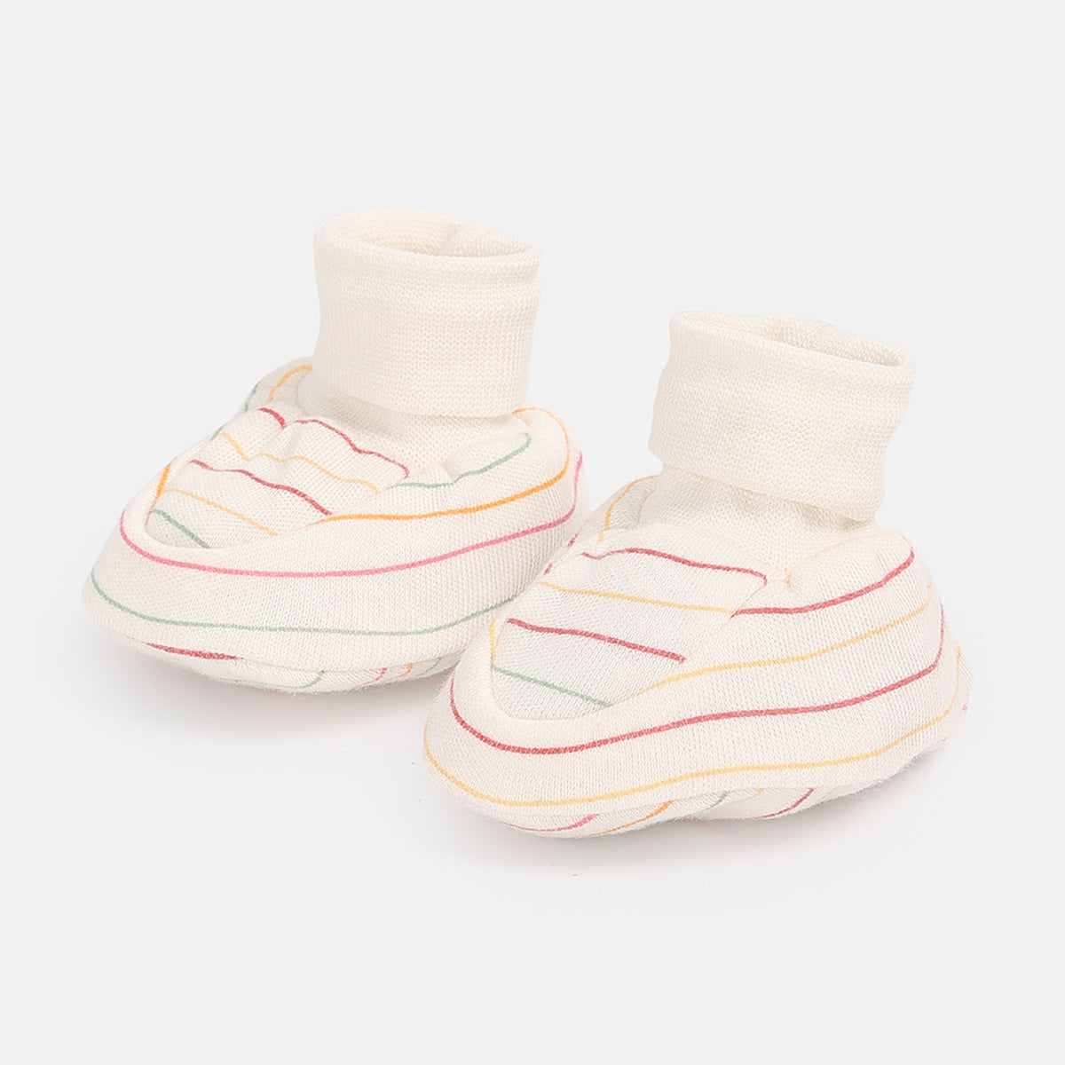 Baby Girls Printed Booties Set of 2 Pairs, Multicolour