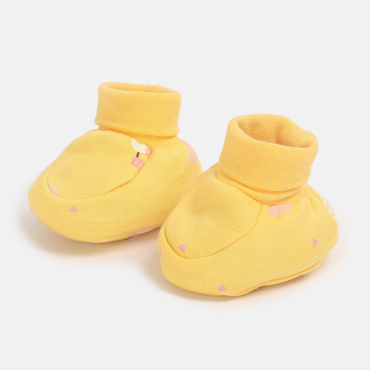 Baby Girls Printed Booties Set of 2 Pairs, Multicolour