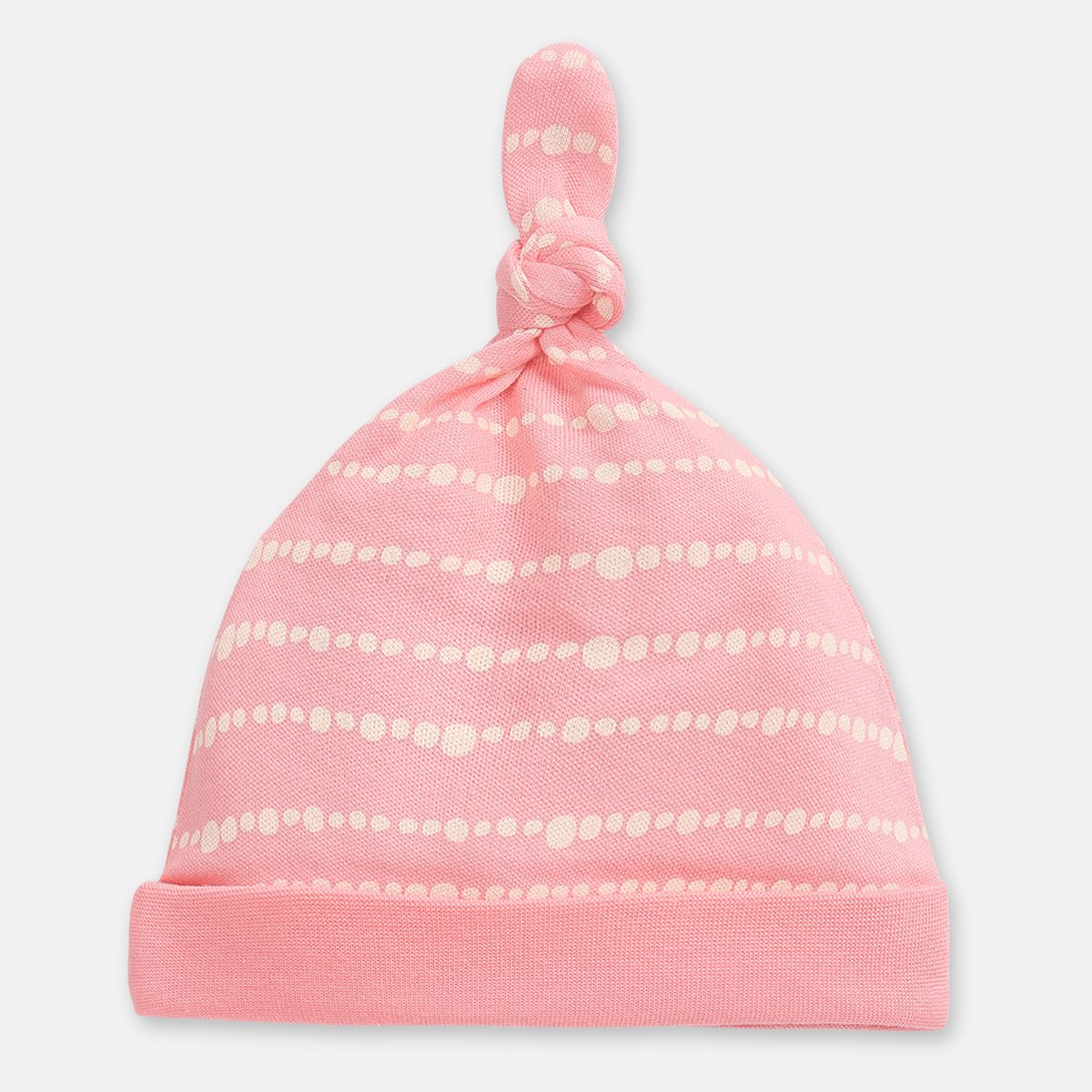 Baby Girls Printed Knot Cap Set of 2, Multicolour