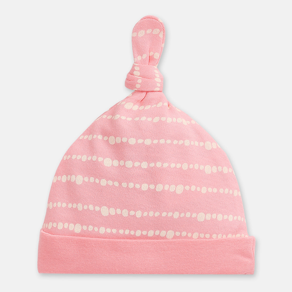 Baby Girls Printed Knot Cap Set of 2, Multicolour