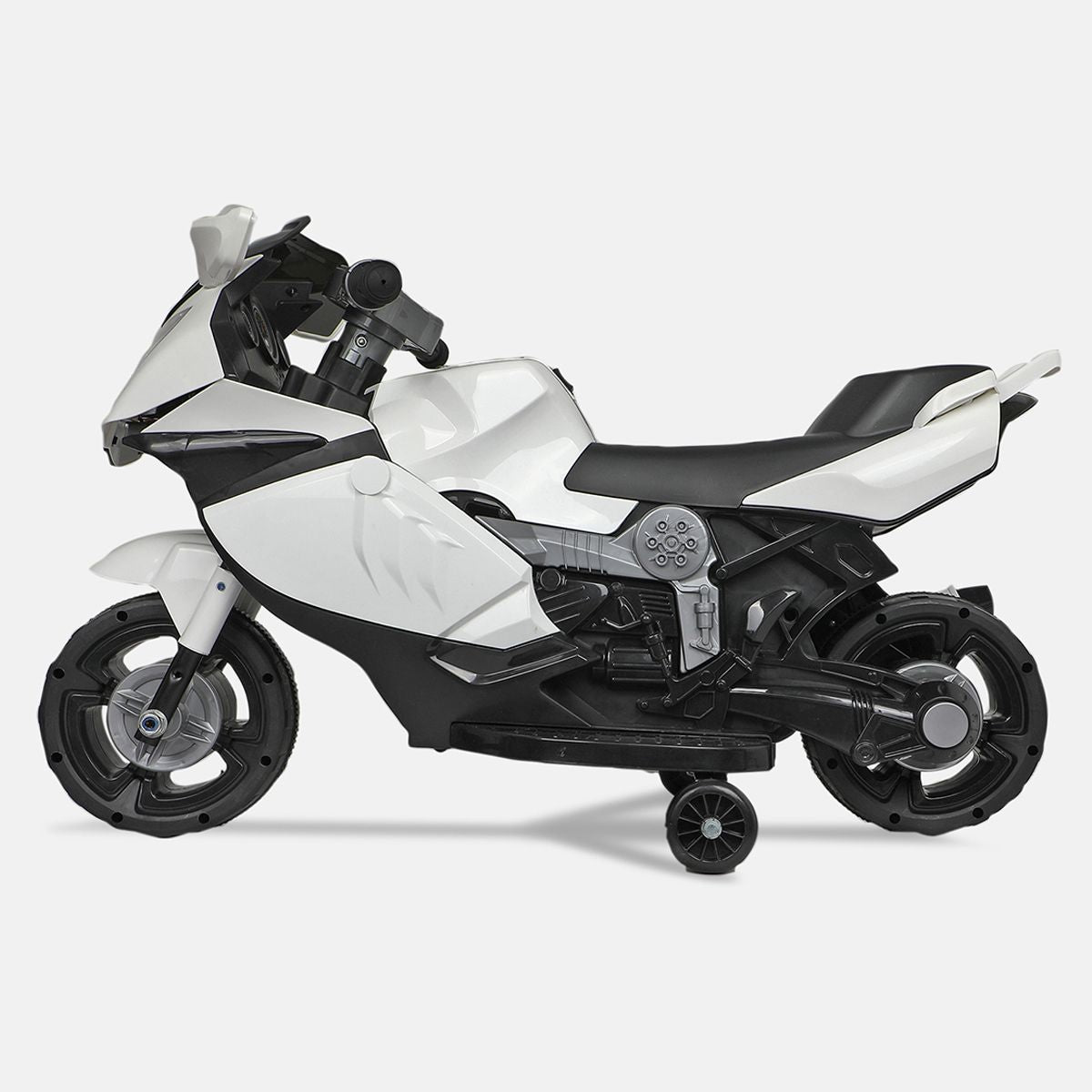 White Electric Ride On SuperBike