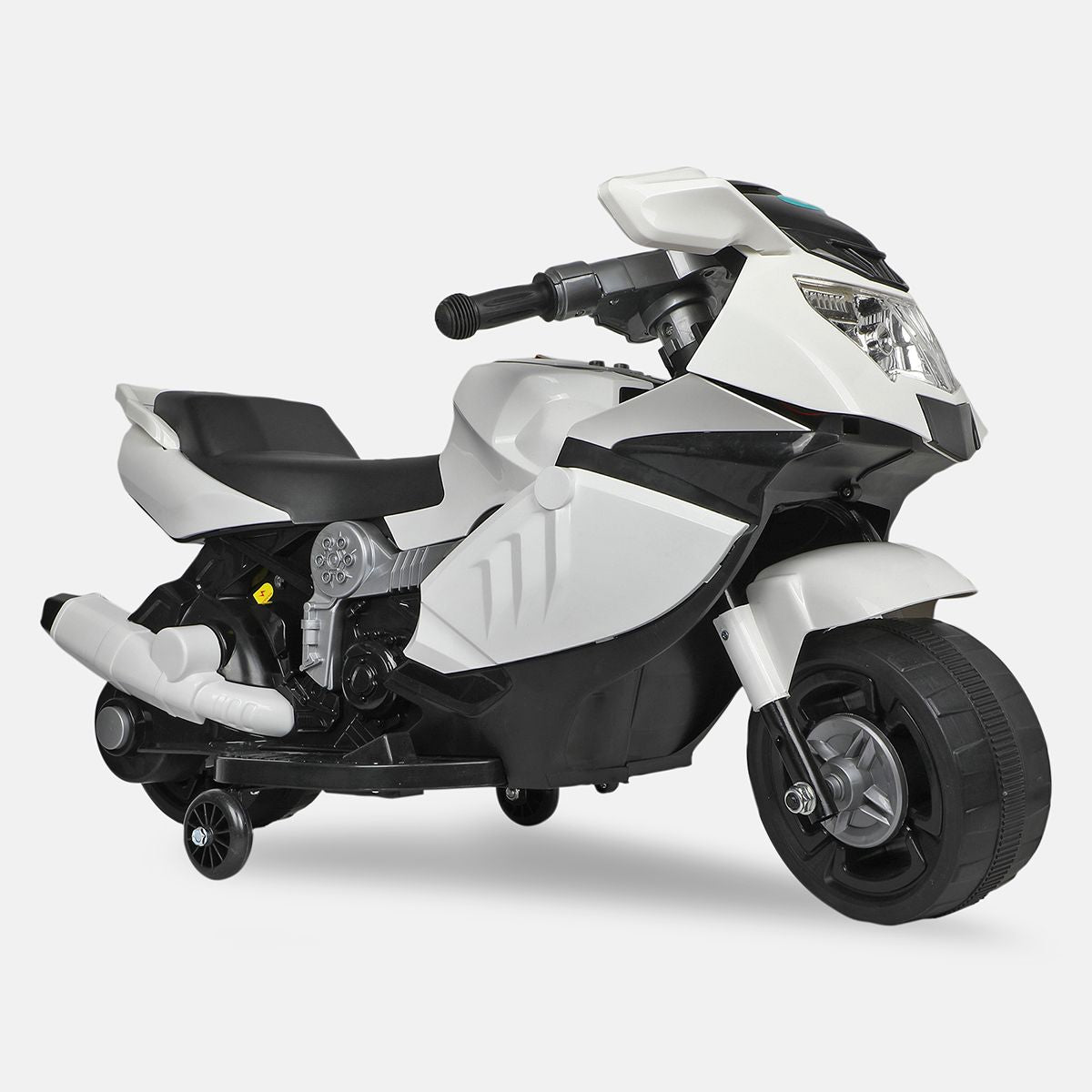 White Electric Ride On SuperBike