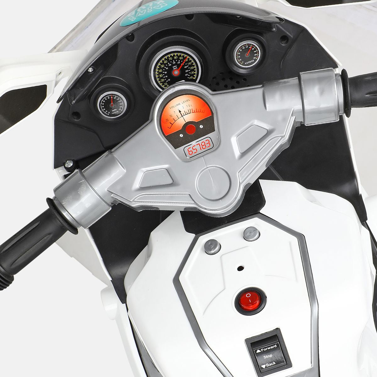White Electric Ride On SuperBike