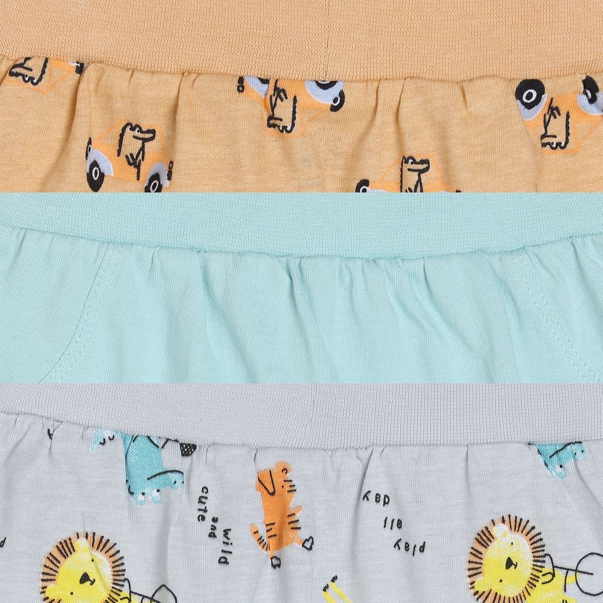 Boys Multicolor Pack Of 3 Knit Bottom